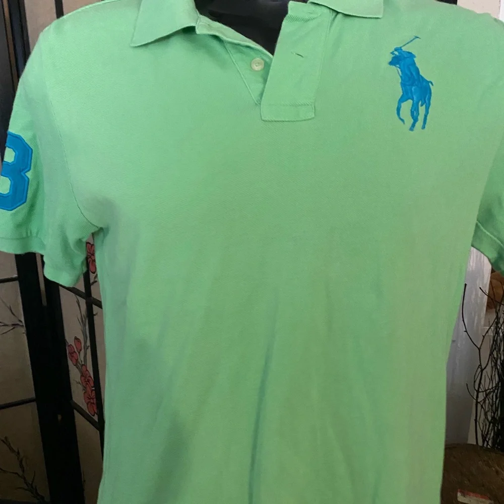 Polo by Ralph Lauren Mint Green Polo with Blue Pony Logo